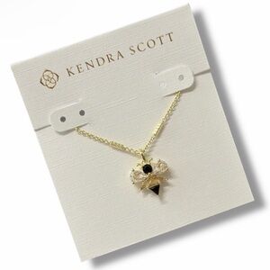 Kendra Scott Bee Gold Short Pendant Necklace 18” - NEW